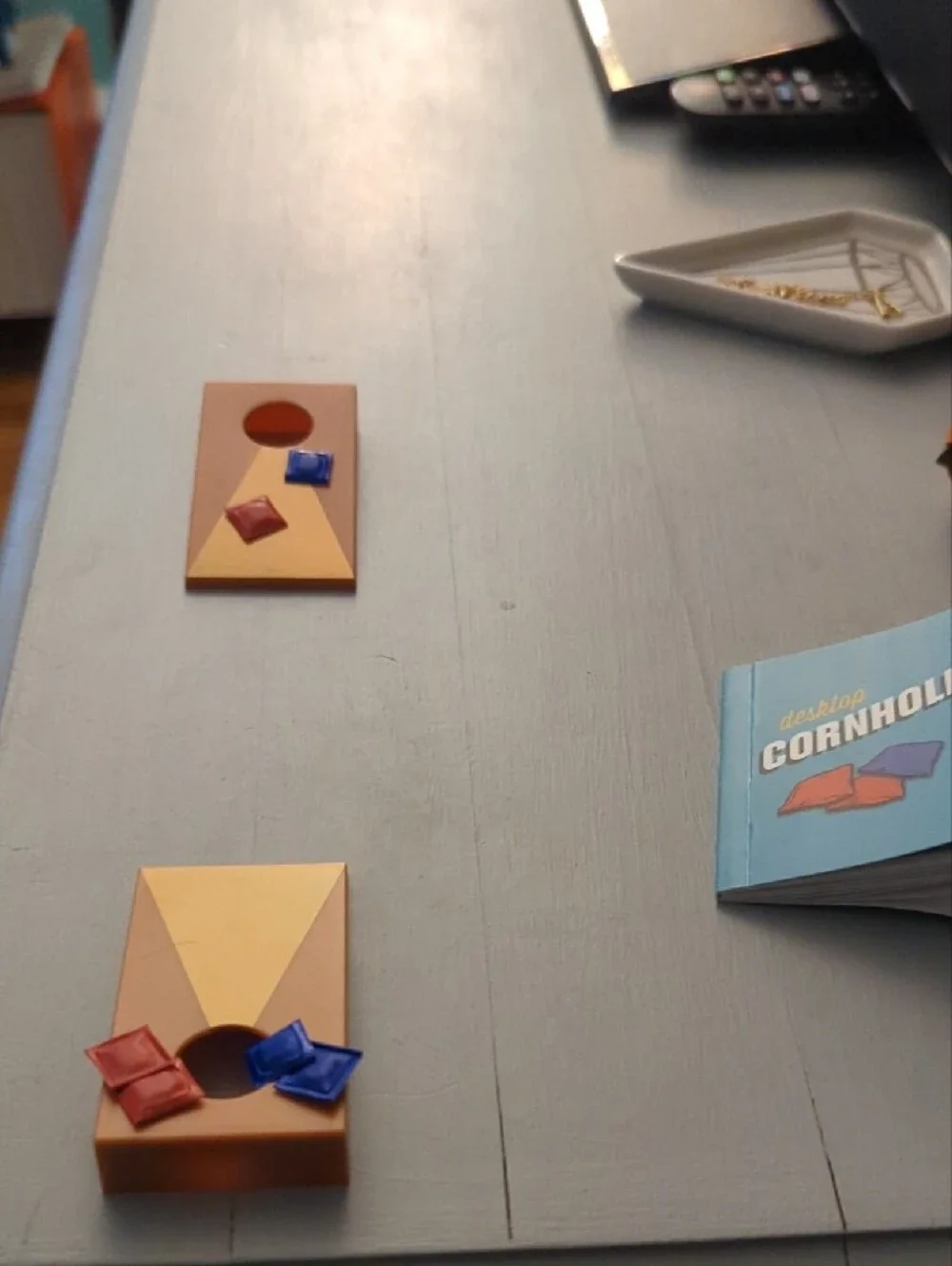 Desktop Cornhole Game - Blue